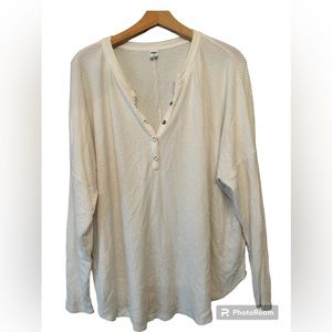Old Navy Plush Waffle Knit Henley